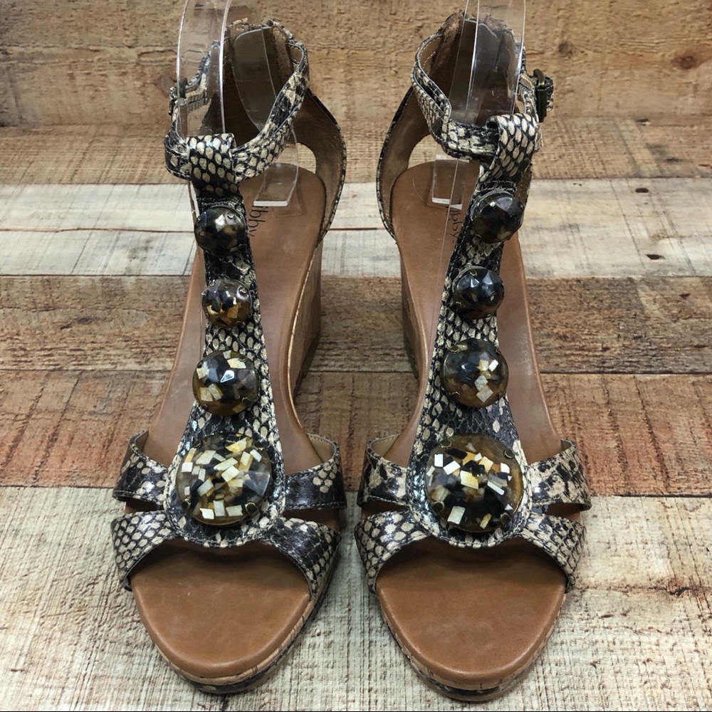 Libby Edelman • Bani Snake Print Jewel Wedge